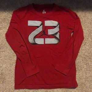 Red Nike Jordan long sleeve shirt